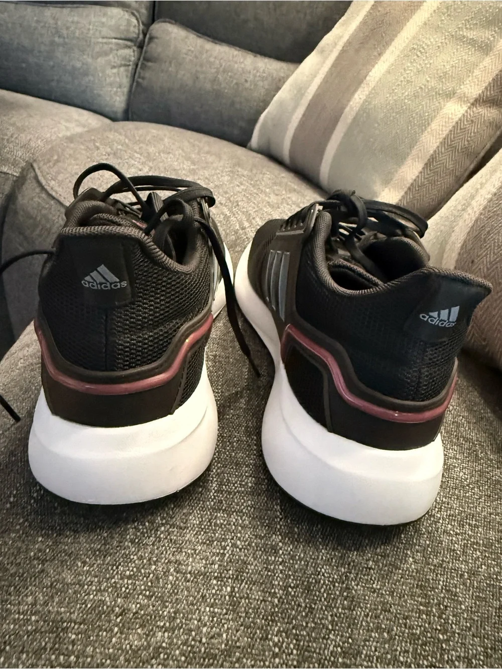 Women Black Athletic Running Sneakers with White Sole